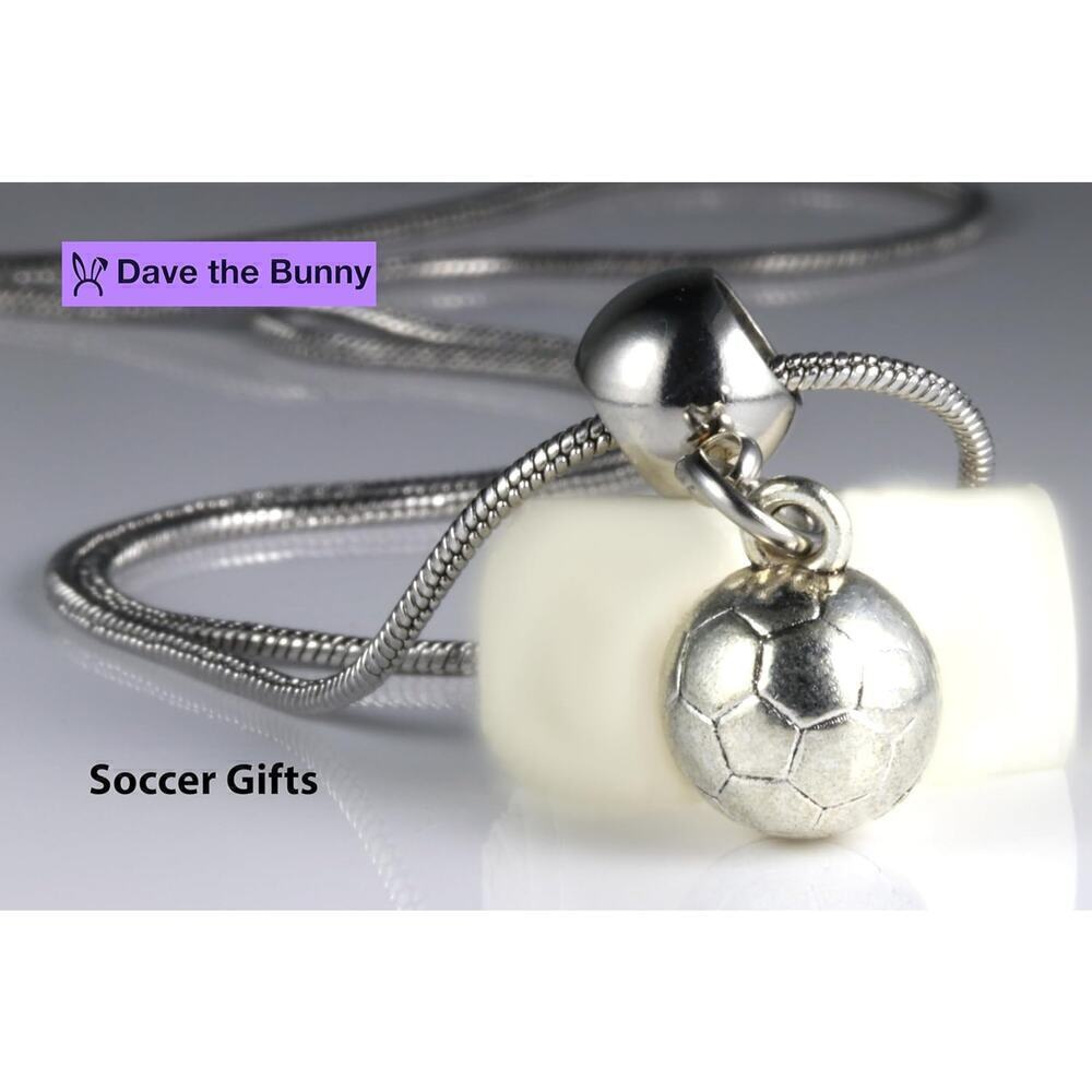 Soccer Necklace - Soccer Ball Charm Necklace - Picture 2 of 9